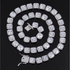 10mm Square CZ Tennis Chain Necklace