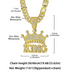 Crowned King 13mm Cuban Chain Pendant Necklace