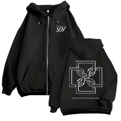 Streetwave Vintage Fleece Zipper Hoodie- Casual Oversized Style