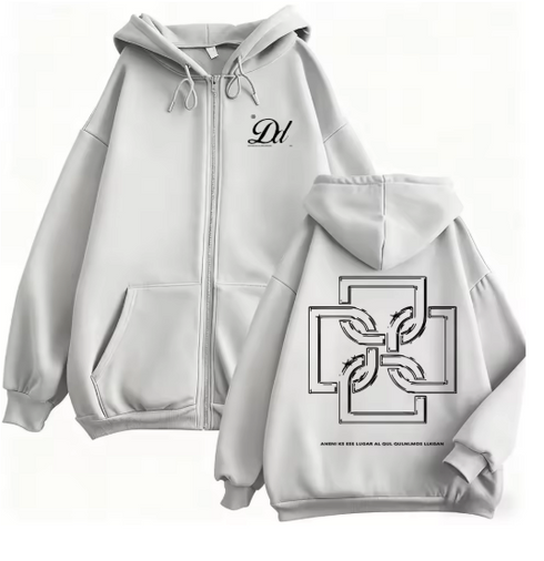 Streetwave Vintage Fleece Zipper Hoodie- Casual Oversized Style