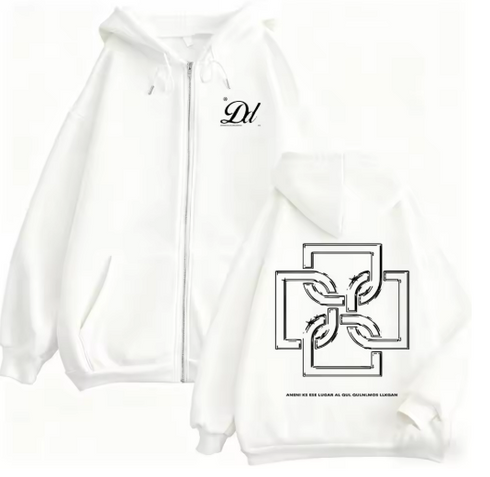 Streetwave Vintage Fleece Zipper Hoodie- Casual Oversized Style