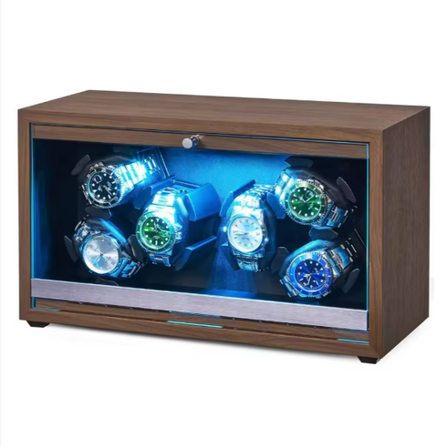 6 slots /3 Slots Automatic Watch Winder – Premium Wood Storage Box, Quiet USB Motor