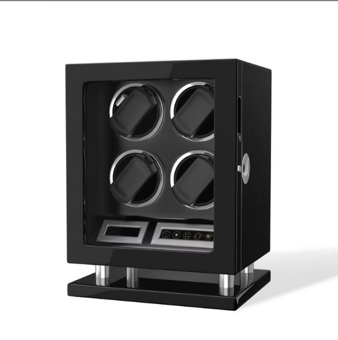 Premium Multi-Slot Watch Winder Safe (2/3/4/6) – Digital Fingerprint, Smart Remote Control