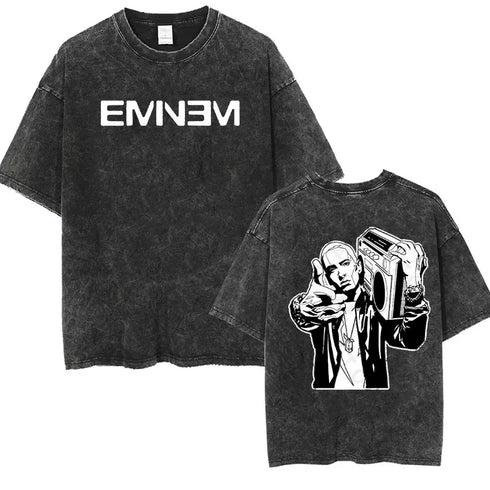 Rapper Eminem Vintage Washed Graphic T-Shirt