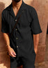 π₯ Men's Summer Corduroy Set β Lightweight Shirt & Shorts for a Stylish, Relaxed Look