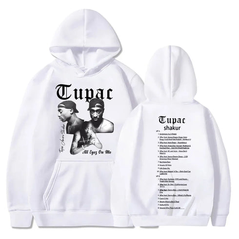 90s Tupac Graphic Oversized Pull over Hoodies