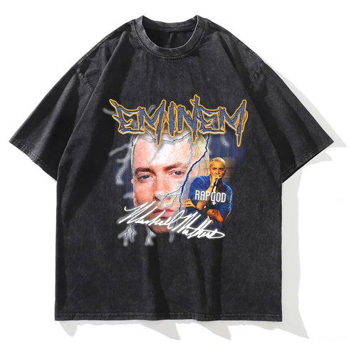 Eminem Vintage Washed Loose Graphic T-Shirt