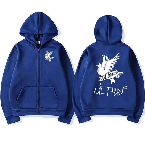 Lil Peep Iconic Zip-up Graphic Hoodie