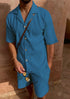 π₯ Men's Summer Corduroy Set β Lightweight Shirt & Shorts for a Stylish, Relaxed Look