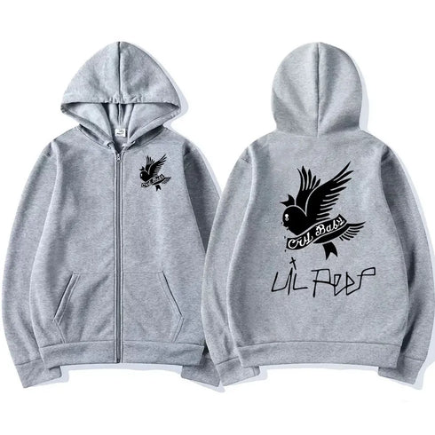 Lil Peep Iconic Zip-up Graphic Hoodie