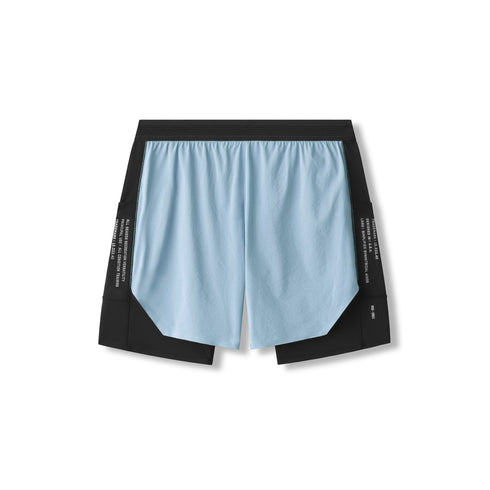 0953. Aerotex™ Hybrid Liner Short - Light Sky/Black