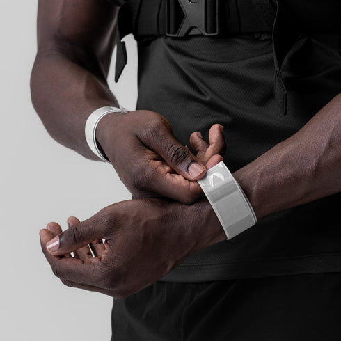 ASRV x Bookman Reflective Snap Band - White