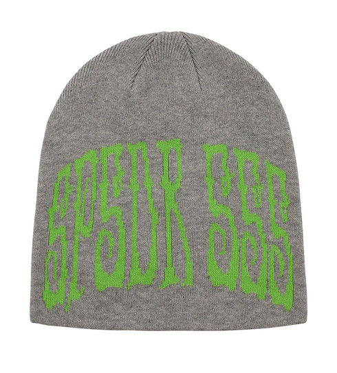 Sp5der 555 Skull Beanie Grey