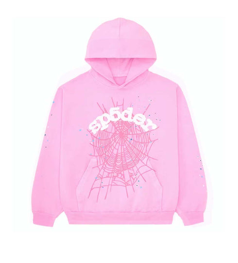 Sp5der OG Web Pink Hoodie