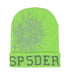Sp5der Web Rhinestone Beanie Green