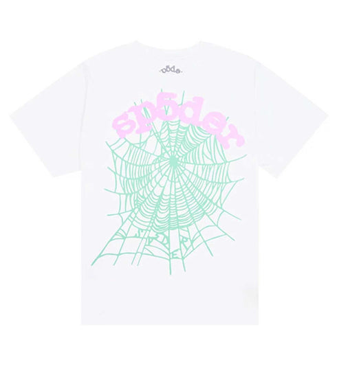 Sp5der Women's OG Web Baby Tee White