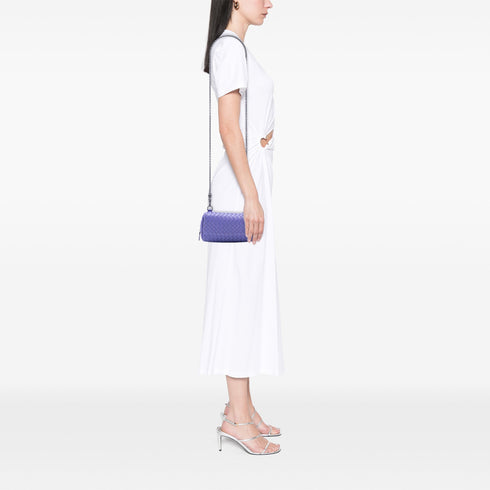 Expandable Chain Crossbody Bag Intrecciato Nappa Small