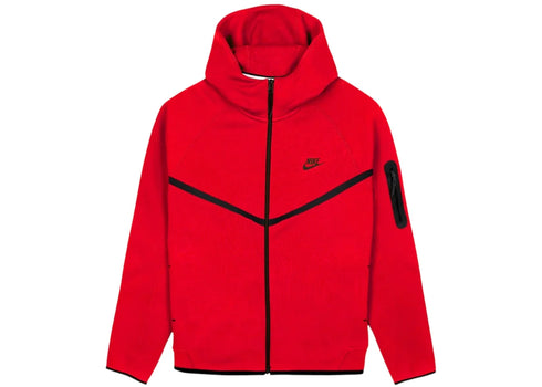 Nike Tech Fleece Windrunner Full Zip Hoodie Gym Red/Black