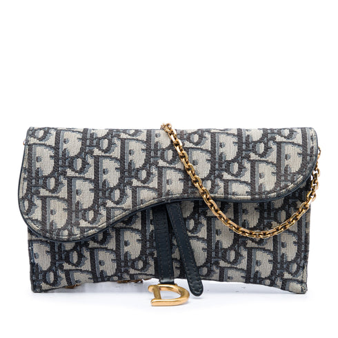 Saddle Chain Wallet Oblique Canvas