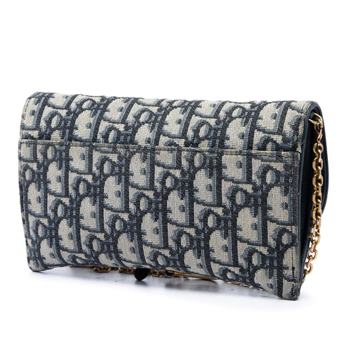 Saddle Chain Wallet Oblique Canvas