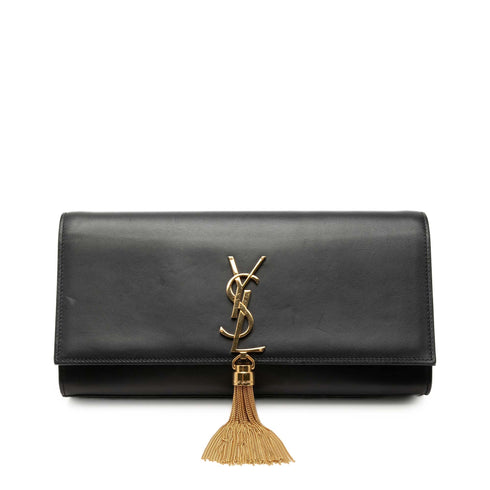 Classic Monogram Tassel Clutch Leather Long