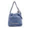 22 Chain Hobo Quilted Studded Denim Mini