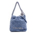 22 Chain Hobo Quilted Studded Denim Mini