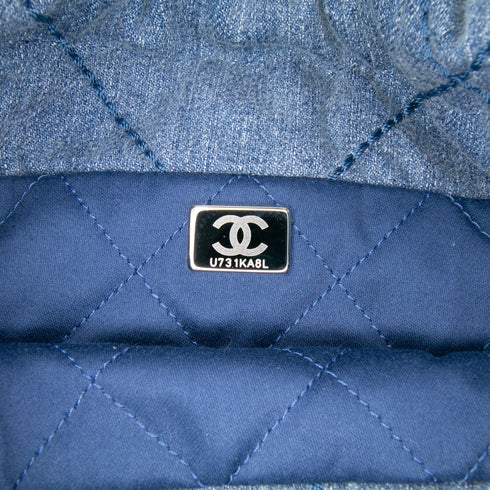 22 Chain Hobo Quilted Studded Denim Mini