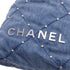 22 Chain Hobo Quilted Studded Denim Mini