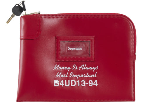 Supreme Leather Money Bag (FW25) Red