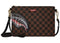 Sprayground Sharks In Paris Lenticular Champ Crossover Clutch Brown Checker
