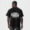 0797. Tech Essential™ Relaxed Tee - Black "Motion Blur"