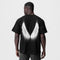0797. Tech Essential™ Relaxed Tee - Black "Signal Lost"
