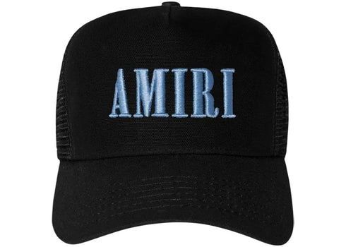 AMIRI Core Logo Trucker Cap Black/Dusty Blue