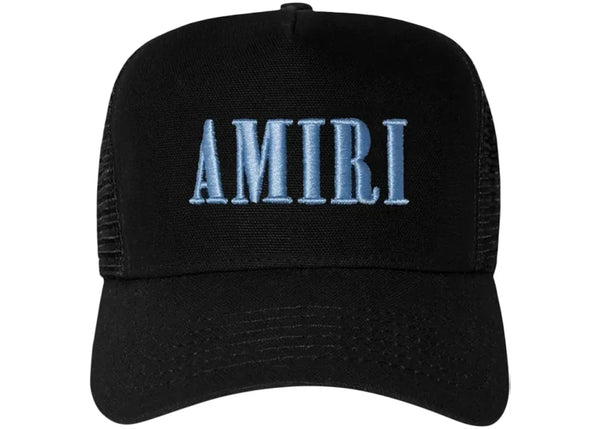 AMIRI Core Logo Trucker Cap Black/Dusty Blue