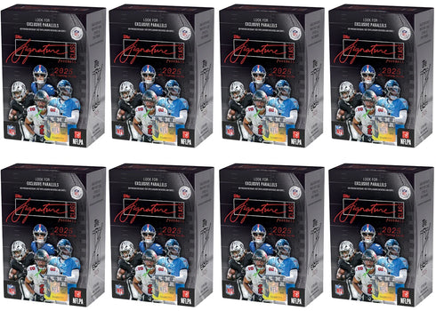 2025 Topps Signature Class Football Value Box 8x Lot