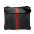 Zip Top Messenger Bag GG Coated Canvas Large