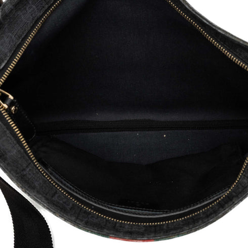Zip Top Messenger Bag GG Coated Canvas Large