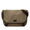 Double Buckle Messenger Bag GG Coated Canvas Large