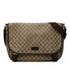 Double Buckle Messenger Bag GG Coated Canvas Large