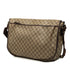 Double Buckle Messenger Bag GG Coated Canvas Large