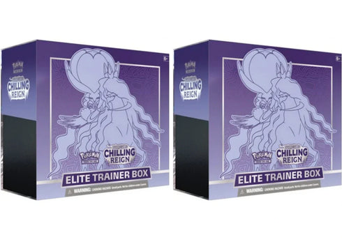 Pokémon TCG Sword & Shield Chilling Reign Elite Trainer Box (Shadow Rider Calyrex) 2x Lot