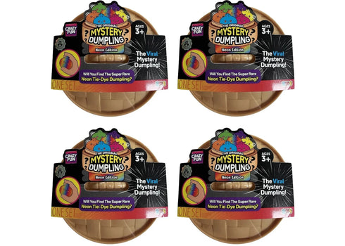 Squishy Bun The Original Mystery Dumpling : Neon Tie Dye Edition Blind Box 4x Lot