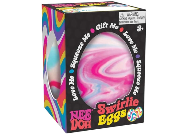 NeeDoh Swirlie Egg Squishy Fidget Toy Pink