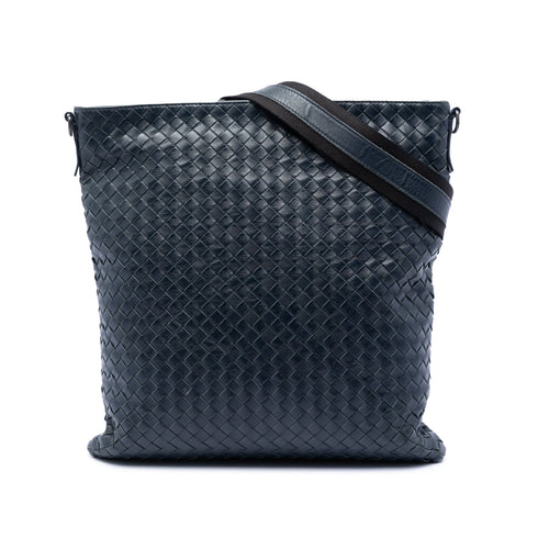 Flat Messenger Bag Intrecciato Nappa Medium