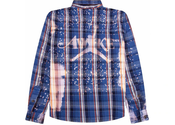 Jordan x Awake NY Flannel Shirt Blackened Blue/Boarder Blue/Sail