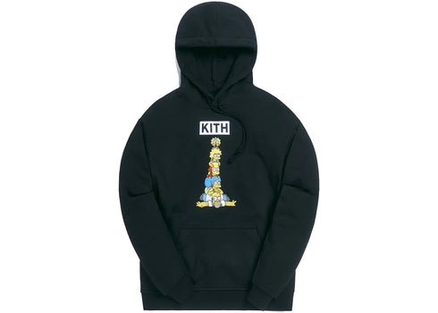 Kith x The Simpsons Family Stack Hoodie Black