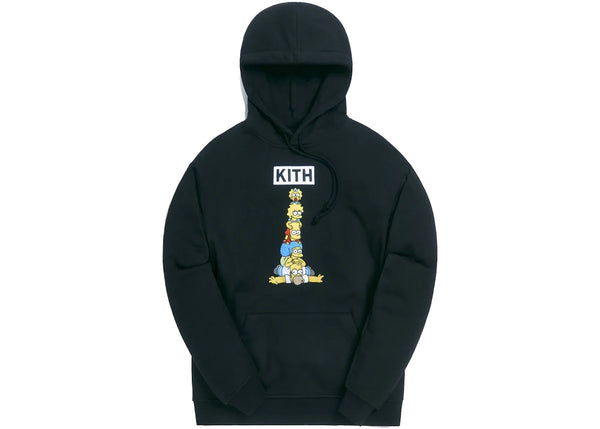 Kith x The Simpsons Family Stack Hoodie Black
