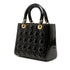 Lady Dior Bag Cannage Quilt Patent Medium