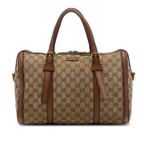 Lady Web Boston Bag GG Canvas Medium